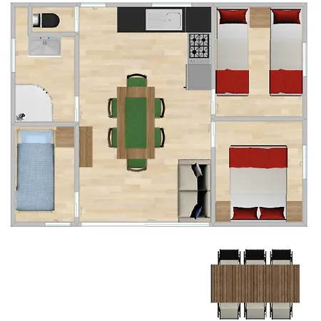 Type A 6 Persoons Met 3 Slaapkamers En Overdekt Terras Touzac (Lot)